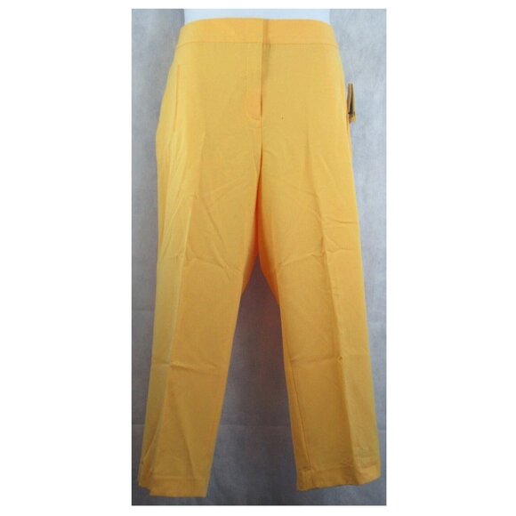 Bar III Women's Bi-Stretch Straight-Leg Ankle Pants, Honey Yellow, Size 16 - Picture 3 of 4